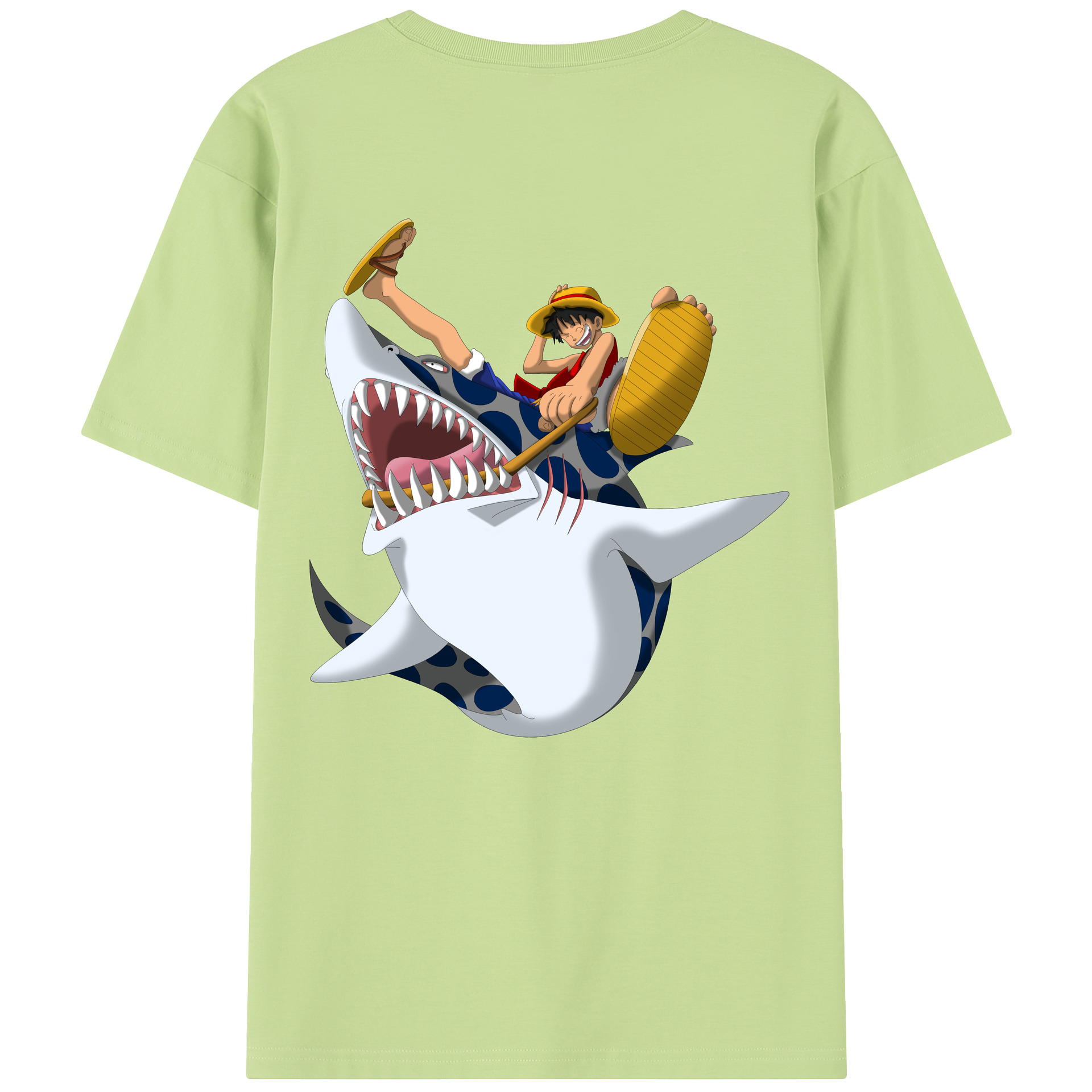 ワンピース モンキー・D・ルフィ ONE PIECE Monkey D. Luffy 綿100％半袖Tシャツ（背面プリント）